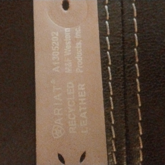 Ariat Women Ornamental Western Brown Leather Belt Silver Buckle‎ 30" Cowboy - Picture 6 of 8